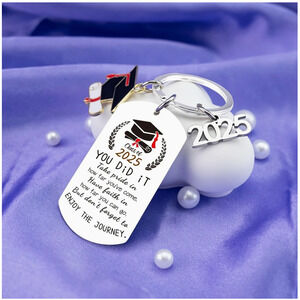 Class of 2025 Stainless Steel Keychain, Gift for Graduate, Comes with Gift Box